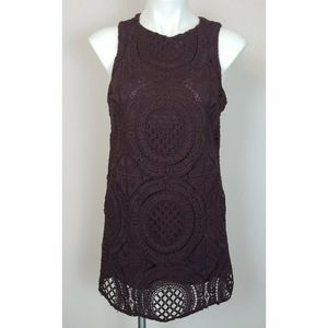 Purple Aeropostale Crochet Dress Back Cutout M Boho
